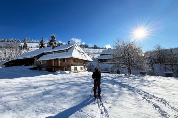 Skitourenvergngen direkt vor der Haustr